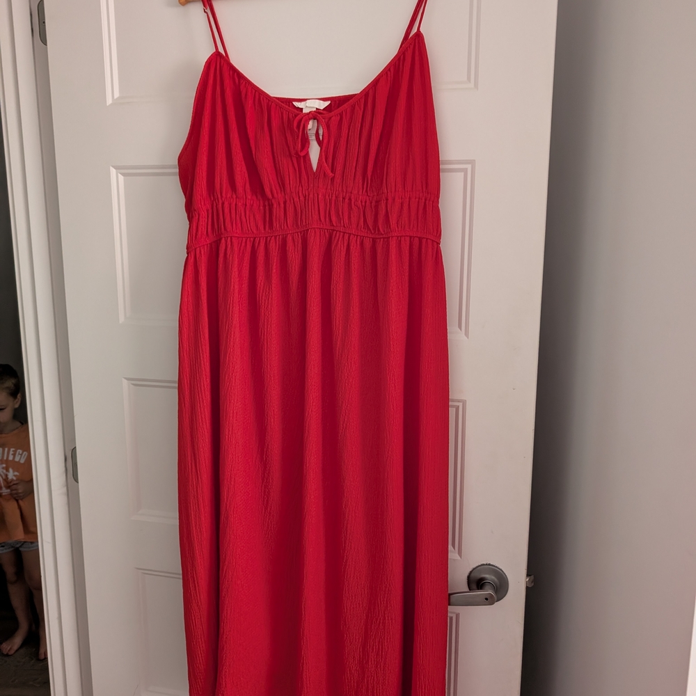Red Sleeveless Maxi Dress